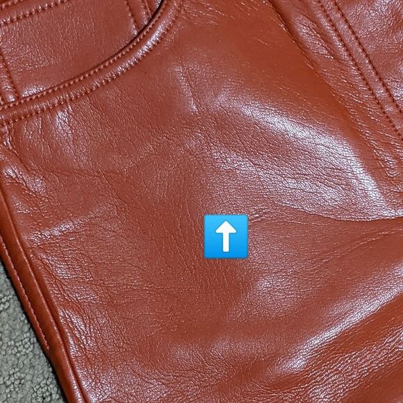 NWT Aritzia Wilfred The Melina high-waisted vegan leather pant in revel red 8 - Picture 10 of 11